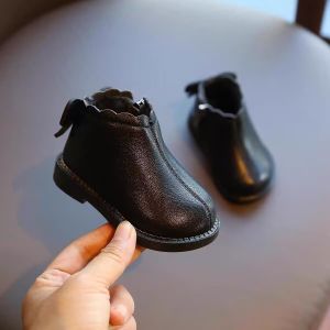 Baby Martin Boots Autumn and Winter Flats Little Kids Cotton Shoes Girls Shoes Soft Sole Baby Toddler Shoes Leather Shoe Ankle Boots