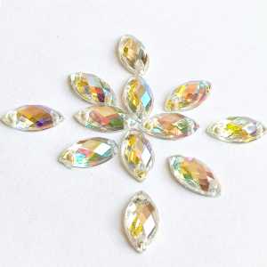 Payet Diamond Jahit Mata Manik Kristal Akrilik Grade A Premium Ukuran 9 x 18 Per Lusin