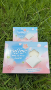 Combo Bông Tẩy Trang PUFFME Dạng túi Xỏ Ngón 70 Miếng/Hộp