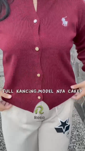 CARDIGAN RAJUT POLO HORSE SIMPLE BAHAN TEBAL DAN LEMBUT - SWEATER BORDIR PREMIUM WANITA