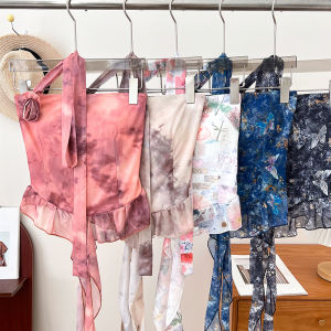 Áo Vest Không Dây Ngắn Ôm Vừa Vặn Có Chi Tiết Ren Cho Nữ Mùa Thu 2024 Áo Vest Không Dây Kiểu Dáng Công Sở Bằng Vải Tổng Hợp