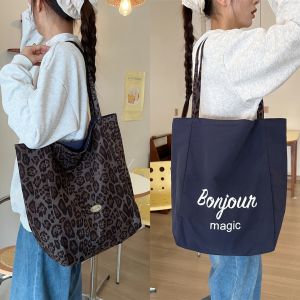 Trendy Camouflage Canvas Tote Bag Womens 2025 New Fashion Large Capacity Casual Commuter Single Shoulder Bag Korean Style