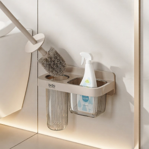 No Dead Corners Hanging Toilet Brush Set