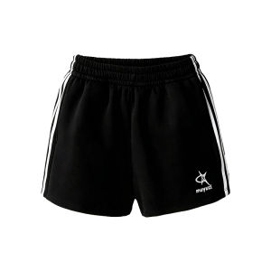 MUYUZI | Trendy Red High-Waist Slim Fit Casual Shorts