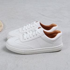 Leather Sneakers Womens 2025 Autumn New Style Thick Bottom Platform Increased Height Breathable Sports Casual Board Shoes