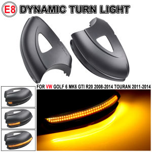 For Volkswagen VW GOLF 6 VI MK6 GTI R Line R20 Touran Dynamic Blinker LED Turn Signal Light Side Mirror Indicator Sequential
