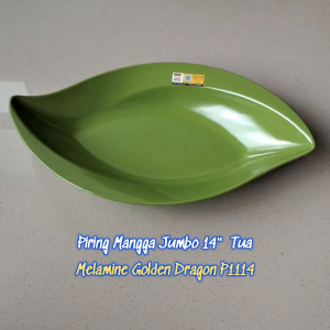 Piring Mangga  Jumbo14" Melamine - Golden Dragon P1114