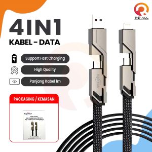 [RO ACC] NANVAN NVN-KD57 KABEL DATA CHARGER USB TO TYPE C TO LIGHTING 4IN1 ORIGINAL QUALITY FOR SAMSUNG / VIVO / OPPO / XIAOMI / IPHONE