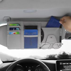 Car Sun Visor Bag Organizer Sunglasses Holders for Car Sun Visor Auto Interior Accessories Multi Pocket for Card Pen Key Sunglasses Cash