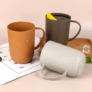 Promo Mug Kopi Straw Cangkir Gelas Minum 500 ML Cup Jerami Gandum Kokoh BPA Free