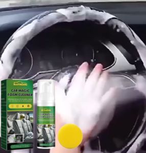 RAYHONG น้ำยาทำความสะอาดโฟมล้างรถอเนกประสงค์60มล. แผ่นหนังทำความสะอาดภายในเบาะรถยนต์