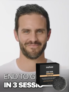 OUHOE 55g Black Hair Soap Repairing Nourishing Hair Color Restoration Cleansing Bar