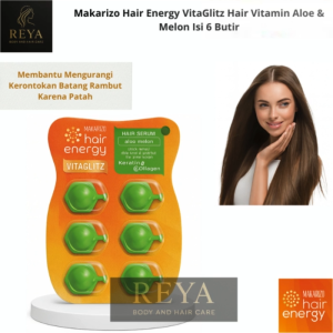Makarizo Hair Energy Vitaglitz Hair Serum Vitamin Rambut Kemasan 6 & 20 Kapsul Original Intensif