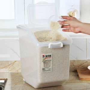 Plastic Kitchen Storage Rice Bucket for Home Use Moisture Proof Bug Proof Flour Storage Box Large Capacity over 5L