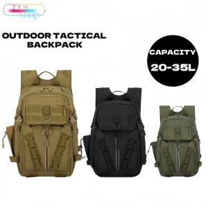 Multi functional outdoor tactical backpack with large capacity for sports cycling and multiple compartments suitable for camping hiking cycling fishing and roading