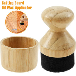 Cutting Board Oil Wax Applicator Wood Mineral Oil Applicator with Lid & Ergonomic Handle Multi-role Butcher Block Oil Applicator