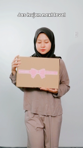 Jas Hujan Setelan Rok Lovely Ribbon Obi Pita Coquette - 67172 Raincity