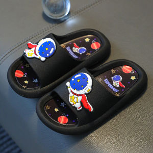 Ultra Soft Childrens Indoor Slippers Cute Cartoon Astronaut Design Non-Slip Summer Slip-On Shoes for Boys And Girls