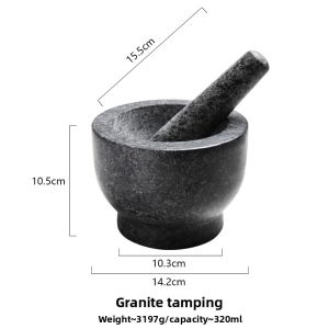 SHELI | Traditional Granite Mortar Pestle Doser