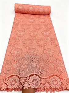 Swiss Voile Lace In Switzerland With 3D Flower Applique Stones 2026 Super Quality African Lace Fabric For Wedding Lace Dress