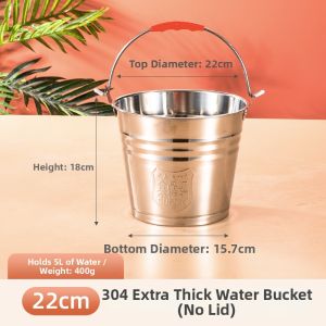 YANXING | Large Capacity Stainless Steel Bucket with Lid