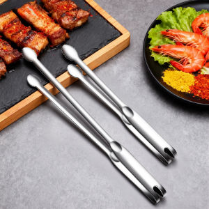 plys | Kẹp Nướng Bằng Thép Không Gỉ Chống Trơn Trượt Kẹp Thịt Nướng BBQ Dụng Cụ Nhà Bếp Kẹp Thức Ăn Tiệc Tùng Kẹp Bánh Mì Chịu Nhiệt