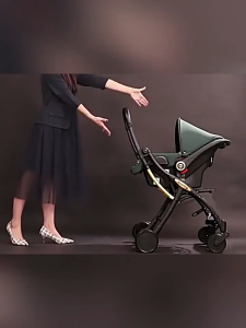 Baby stroller Baby basket Foldable Two-in-one trolley With pull rod Baby car seat One-click folding trolley With a sunshade