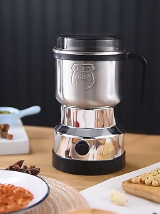 SG【READY STOCK】Electric Bean Mill Household Stainless Steel Electric Grinder Household Multifunctional Mill Powder Grinder Pulverizer Crusher Grains/Spices/Coffee Beans/Dry Grain/Nuts/Mixed Grains/Spices Press to Grind电动磨豆机/家用不锈钢电动研磨机/家用多功能磨粉机/打粉机/粉碎机