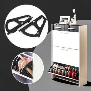 2pcs/set Braket Rak Sepatu 1/2/3 Susun Engsel Rak Sepatu Bracket Lipat Rak Sepatu Putar