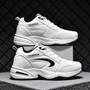 Large Size Mens Sports Casual Shoes Leather Running Shoes Thick Bottom Soft Sole Windproof Fall New Style Student Shoes