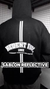 Hoodie Zipper Boxy Pria Sablon Menyala Reflective: Lebih Baik Dari Yang Kamu Pikirkan
