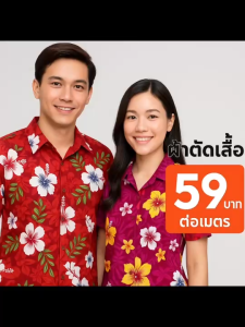 ผ้าค็อตต็อนสปันหน้ากว้าง60“เหมาะตัดเสื้อเชิ้ตงานdiyเนื้อนิ่มใส่สบายไม่ยับ