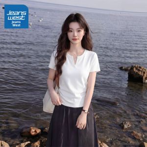 Jeanswest | Áo Thun Nữ Cổ V Tay Ngắn Mùa Hè