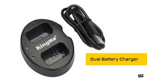 PENGIRIMAN CEPAT (CHARGER BATERAI SONY) KingMa Charger Baterai 2 Slot Sony A5000 A5100 A6000 A7R - cas baterai kamera sony KM-FW50