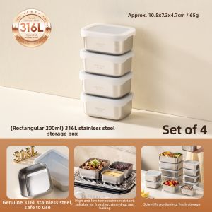 onlycook | 316L Stainless Steel Airtight Food Container