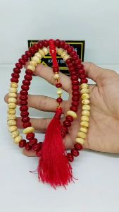 tasbih batu coral marjan merah putih terbaru