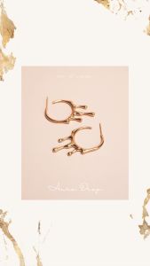 LILY & CANARY : AURA Drop Hoops ต่างหู ห่วง หยดน้ำ