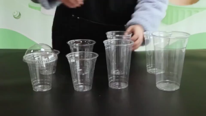 【100pcs】95mm Plastic PP Y Cup W Lids Set (10oz 12oz 16oz 22oz) Disposable Milktea Plastic Cups