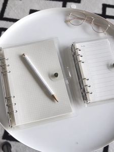 Planner ปกสีใส ขนาด A5 และ A6 กำหนดโดย DIY PLANNER สีใส รุ่น 6 ห่วง สมุดบันทึกไดอารี่ 2024 แพลนเนอร์ สำหรับวันที่ 2024 และสำหรับเผยแพลนเนอร์ 2567