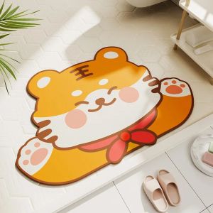 VIKAMA Diatom Mud Mat Super Absorbent Anti Slip Quick Dry Bathroom Floor Mat for Bedroom Living Room Home Decoration