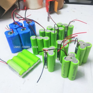 Pin Lithium Li-on 18650 1S 37V - 42V Nhiều mẫu. Dung lượng cao 5000mah - 10.000mah hàn sẵn mạch bảo vệ 1s siêu bền - Limo
