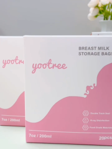 yootree 200ml Breast Milk Storage Bags Temperature Indicator Double Zipper Leakproof BPA Free Freezer Safe Breastmilk Storage Bags for Pumping Moms