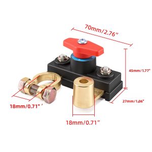 RYSJM | 12V 24V Điện Áp Kép Pin Master Cut Off Switch Hợp Kim Kẽm Cực Âm Ngắt Kết Nối Công Cụ Không Cần Núm Thiết Kế PCB Rơ Le Phụ Kiện
