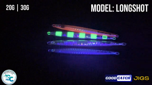 GC GOODCATCH LONGSHOT 20g 30g Luminous UV Glow Metal Jig Tuna GT Snapper Trevally Jig Lure Saltwater