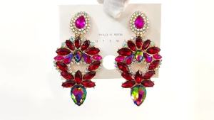 Fashion Teardrop Crystal Glass Decor Big Dangle Drop Earrings Luxury Festival Party Charm Statement Pendant Jewelry Accessories