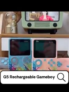 Ready Stock [G5 Rechargeable Gameboy] Retro 2 Player Portable Mini Game Console Emulator Built-in 500in1 Gaming Handheld Video Game Box TV Connect Playstation 1000mAh Battery Large LED Color Screen Monitor Cheap Childhood Gift For Girls Boy Kids Couple