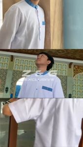 Kemeja Koko Bahan Premium Kombinasi Lengan Panjang Kekinian