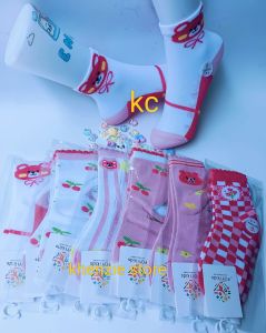 3 PASANG KAOS KAKI ANAK PEREMPUAN SDTK/KAOS KAKI ANAK SEKOLAH KARAKTER KOROMI HELLO KITTY BARBIE FROZEN