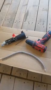 Automatic Chain Nail Gun Adapter Screw Gun nail gun power tool Motor gun chain nail/Automatic nail feeder/hand-held automatic chain belt screw gun converter for Electric crodless Drill Tools Woodworking