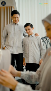 SARIMBIT 2026 BY LUBI GARDENA COOL GRAY TERBARU GAMIS & KOKO FAMILY SET KEKINIAN LEBARAN TERMURAH